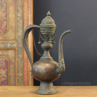 Tibetan Buddhist Ritual Ewer | Handcrafted Copper Decor