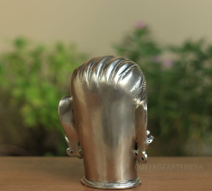 Set of Five Brass Mukhlingams in Silver Finish