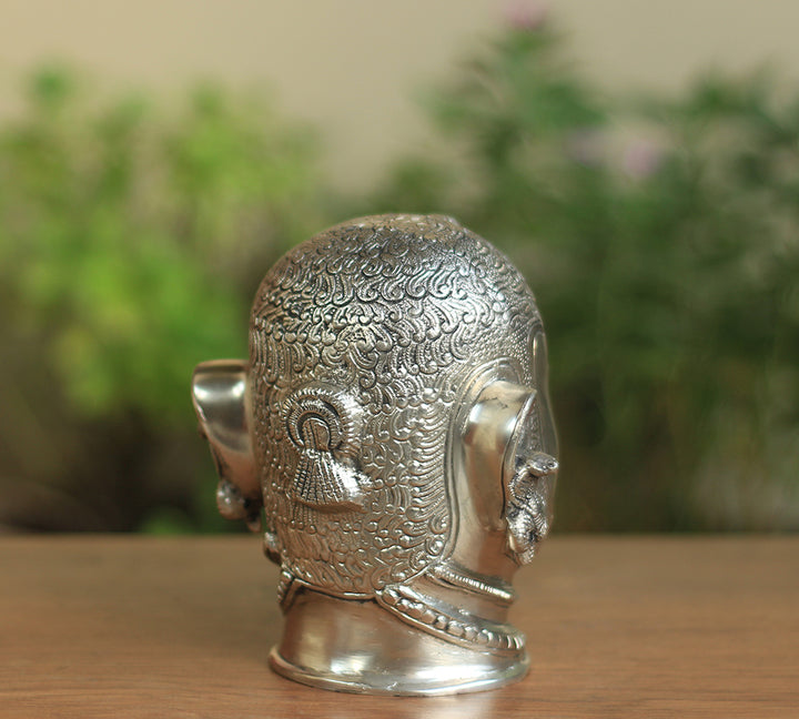 Set of Five Brass Mukhlingams in Silver Finish