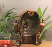 Brass Gauri Head/Mask 10" Twin Color