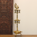 Brass Annapakshi Oil Lamp | Traditional Multi-Tier Brass Diya Stand