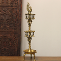 Brass Annapakshi Oil Lamp | Traditional Multi-Tier Brass Diya Stand
