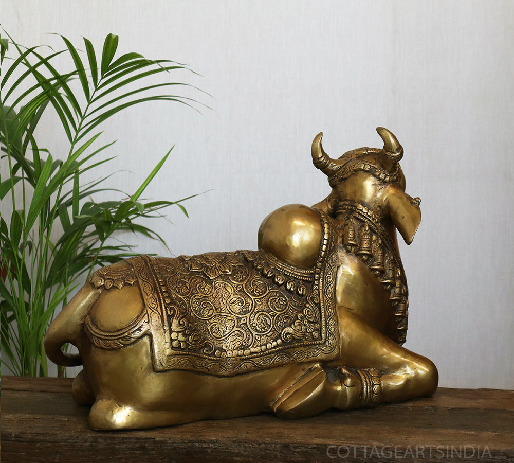 Brass Nandi Carving 22"
