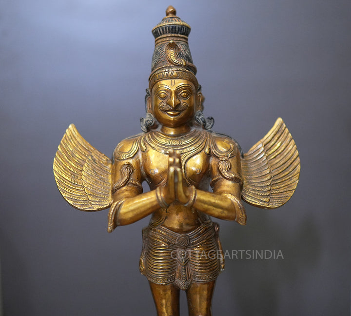 Brass Garuda Standing Vintage Finish 25"
