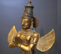 Brass Garuda Standing Vintage Finish 25"