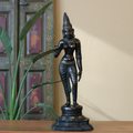 Standing Uma Parvati Brass Sculpture | Chola Style Spiritual Art