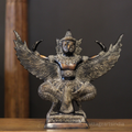 Brass Garuda Half Sitting Posture Antique Black Gold Finish