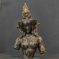 Brass Tara Bust: Filigree by Master Artisan Ram Kumar