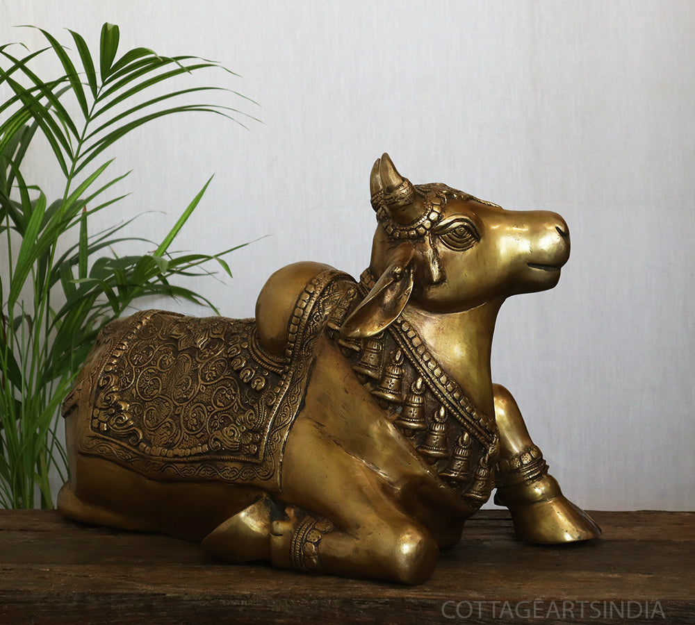 Brass Nandi Carving 22"