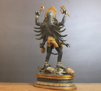 Brass Kaali Rustic Black Finish 19"