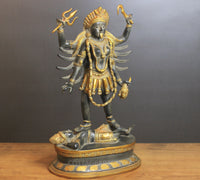 Brass Kaali Rustic Black Finish 19"
