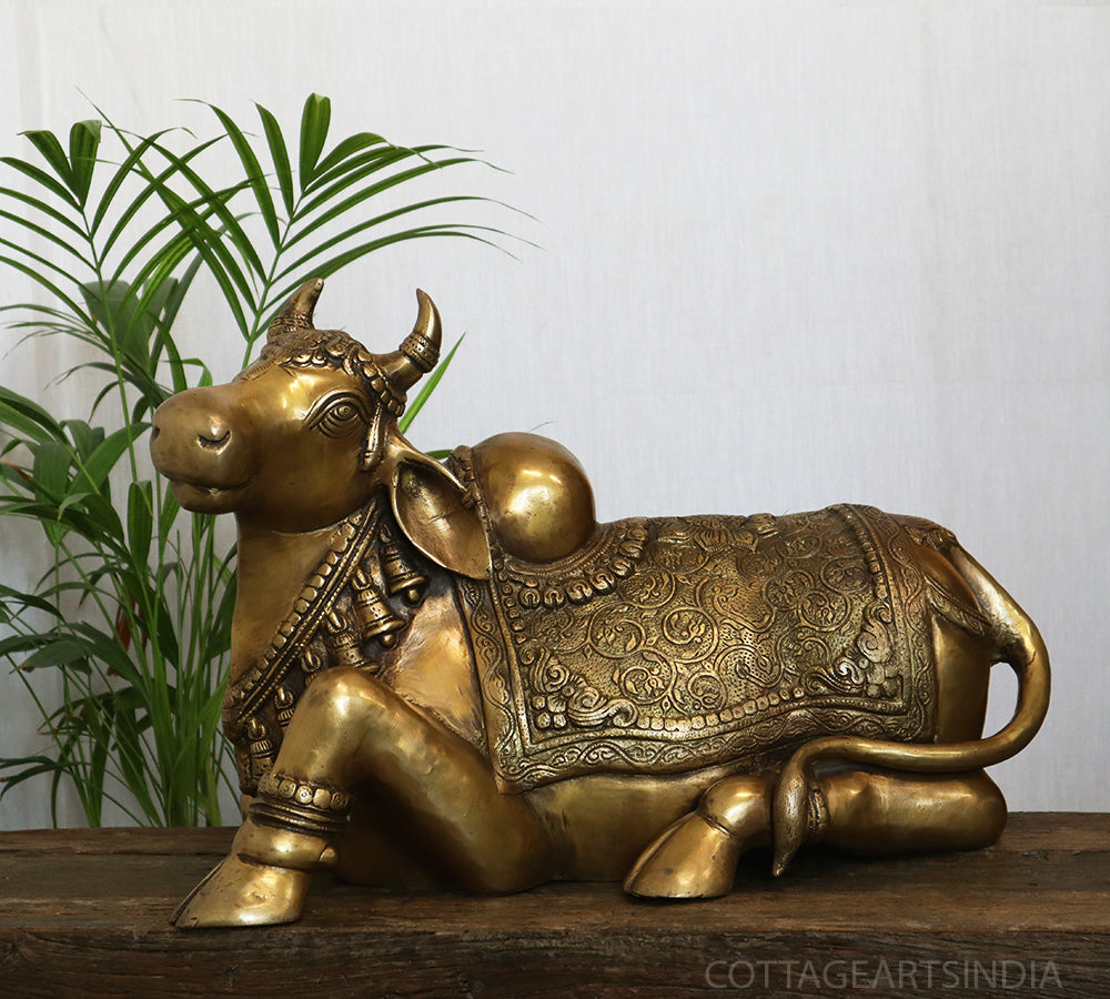 Brass Nandi Carving 22"