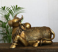 Brass Nandi Carving 22"