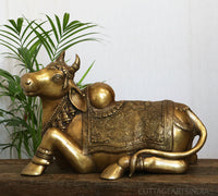 Brass Nandi Carving 22"