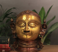 Brass Gauri Head/Mask 10" Twin Color
