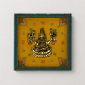Wooden Handpainted Framed Brass Ashtalakshmi And Lotus -Set of 9