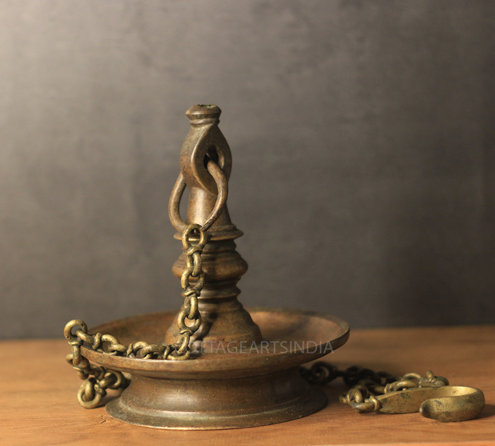 Brass Vintage Vilakku-Oil Lamp Hanging