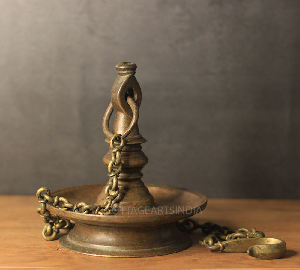 Brass Vintage Vilakku-Oil Lamp Hanging