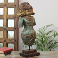 Handcrafted Wooden Vaikuntha Vishnu with Narasimha & Varaha