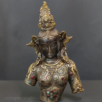 Brass Tara Bust: Filigree by Master Artisan Ram Kumar