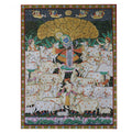 Hand-Painted Shrinathji Gopal Pichwai Painting | Sacred Cow Theme Artwork