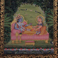 Pichwai Painting - Shrinathji and Swaminiji in Moonlit Vihar Leela