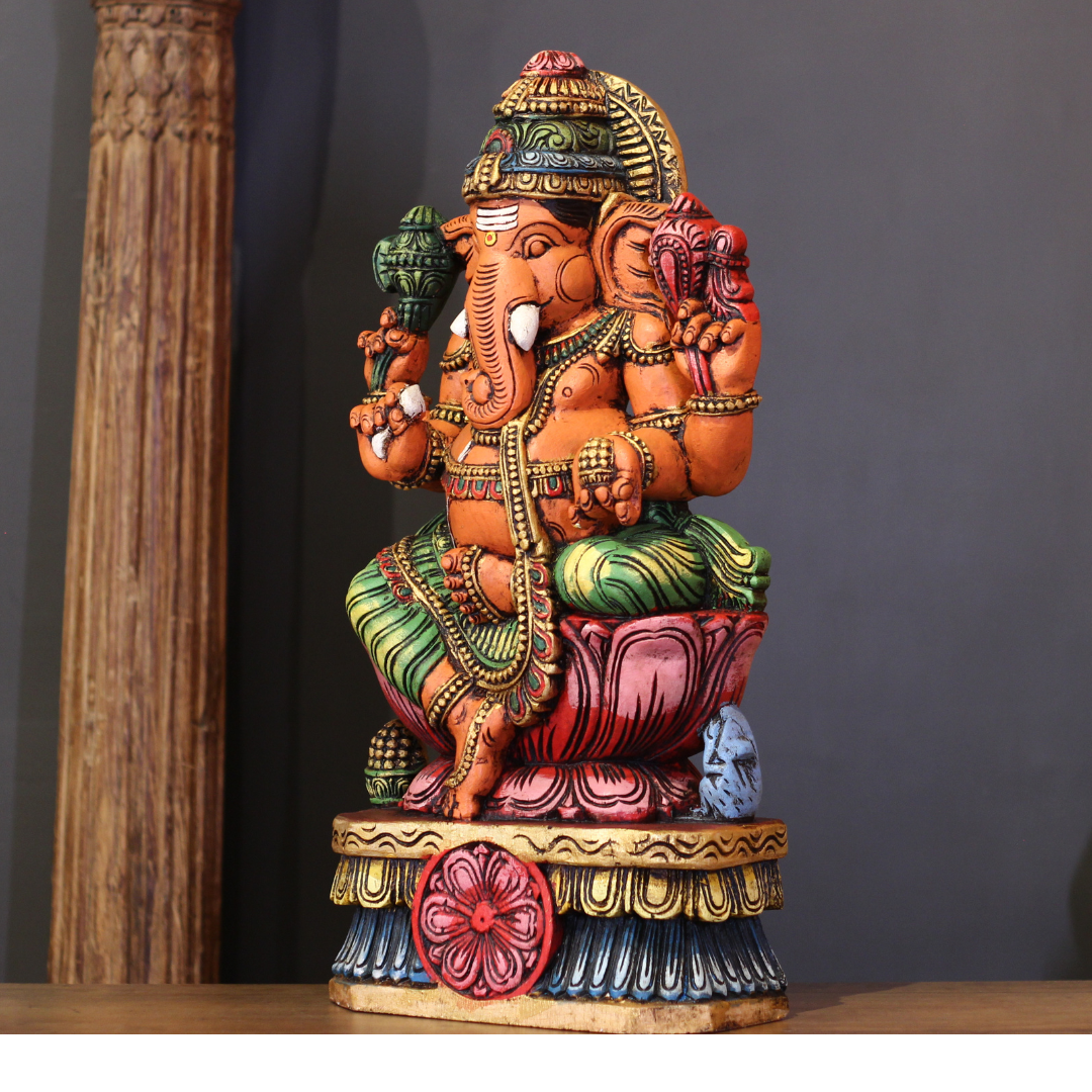 Wooden Ganesh 24"