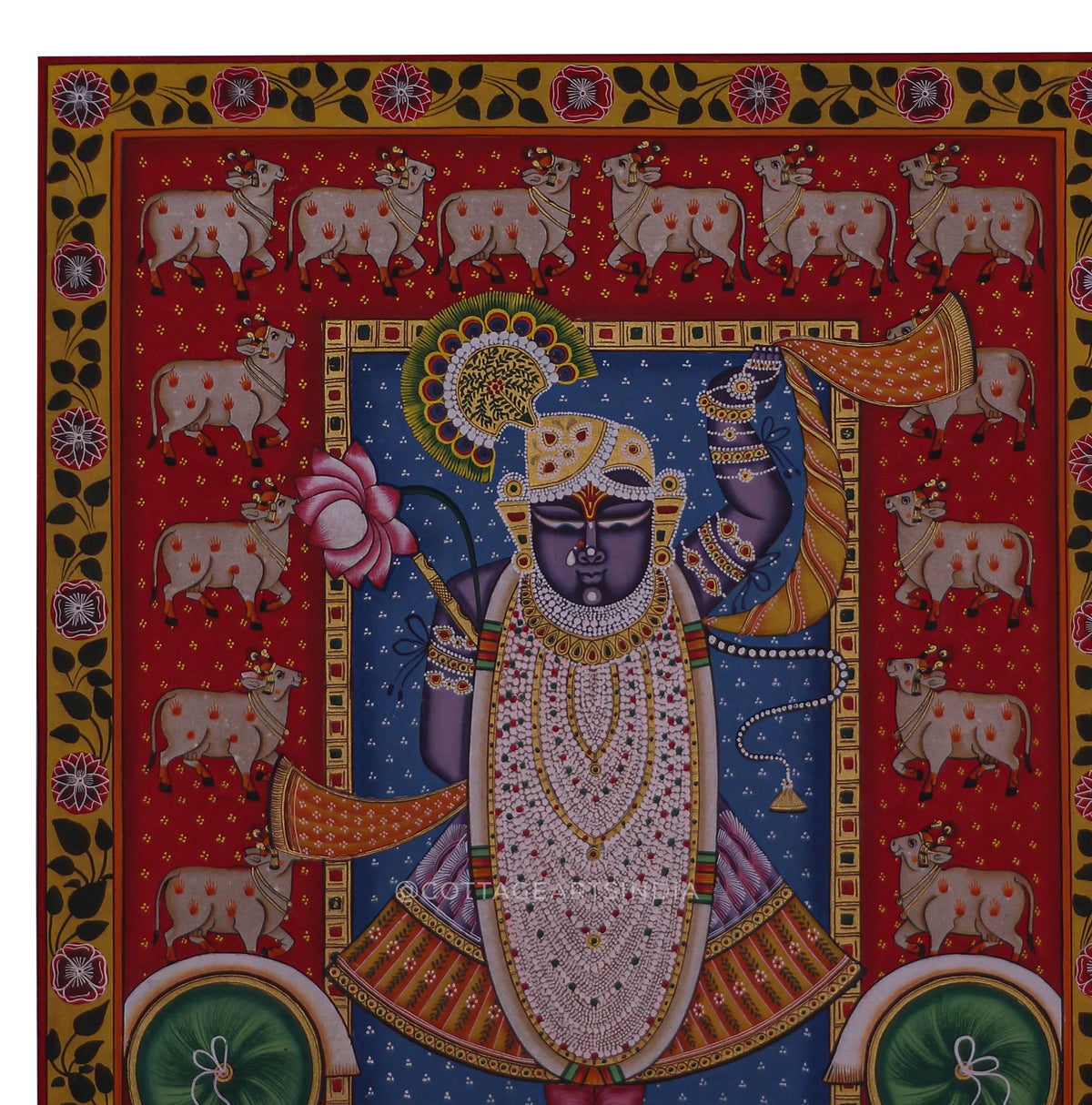 Shrinath ji and Cows Pichwai Painting