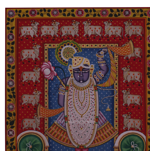 Shrinath ji and Cows Pichwai Painting