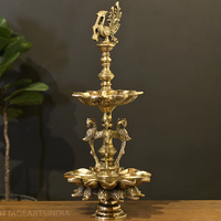Brass Oil Lamp with Annapakshi