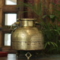 Brass Vintage Carved Planter