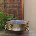 Brass Vintage Carved Planter