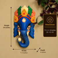 Wooden Ganesha Wall Mask