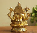 Brass Ganesh Sitting 8 inches on
