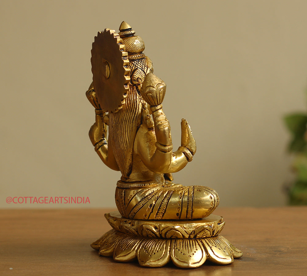 Brass Ganesh Laxmi Saraswati  6"