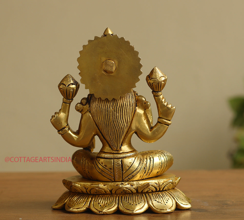 Brass Ganesh Laxmi Saraswati  6"