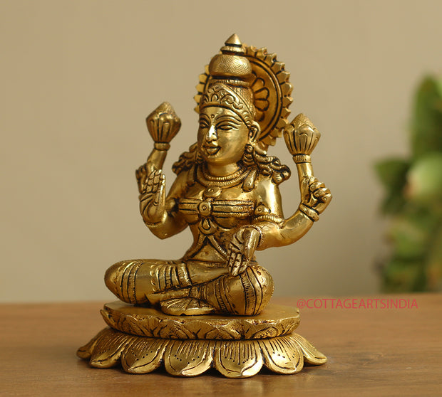 Brass Ganesh Laxmi Saraswati  6"