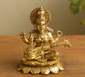 Brass Ganesh Laxmi Saraswati  6"