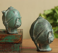 Brass Gauri Head Pair Rustic