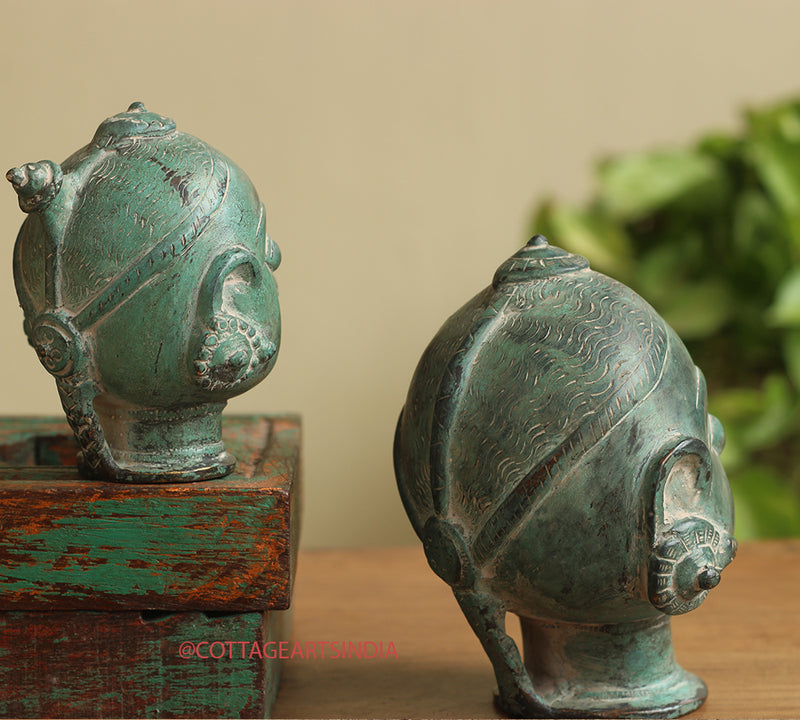 Brass Gauri Head Pair Rustic