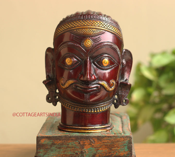Brass Vintage Copper Finish Shiva Mukhlingam