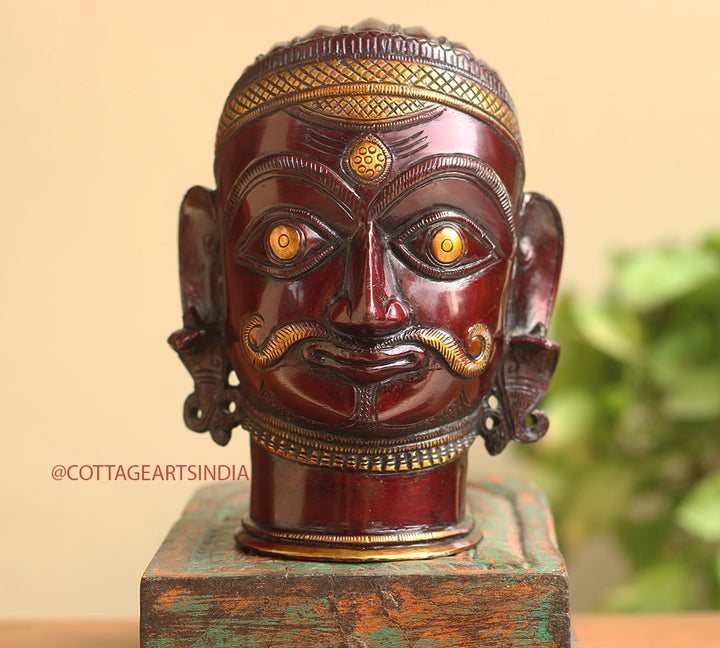 Brass Vintage Copper Finish Shiva Mukhlingam
