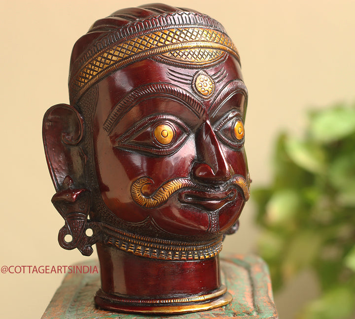 Brass Vintage Copper Finish Shiva Mukhlingam