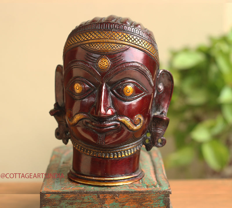 Brass Antique Finish Shiva Mukhlingam