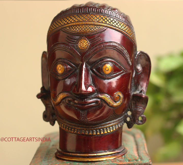Brass Vintage Copper Finish Shiva Mukhlingam
