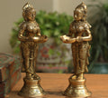 Brass Deeplaxmi 9" Pair
