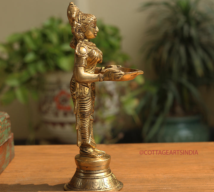 Brass Deeplaxmi 9" Pair