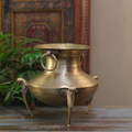 Brass Vintage Carved Planter