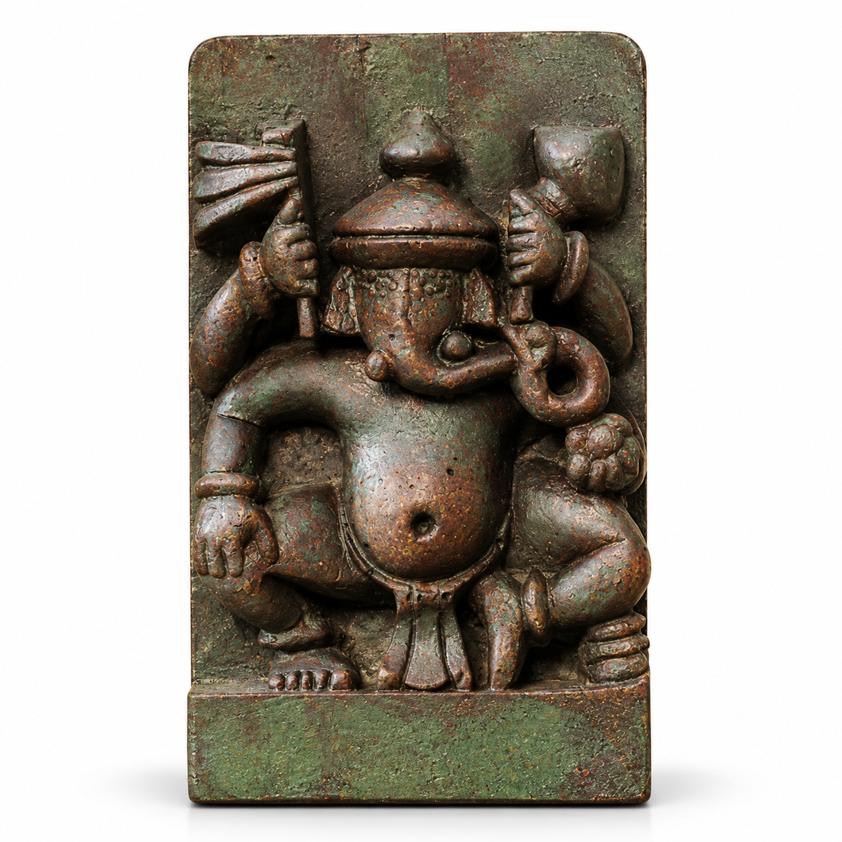 Vintage Wood /Stone Ganesh