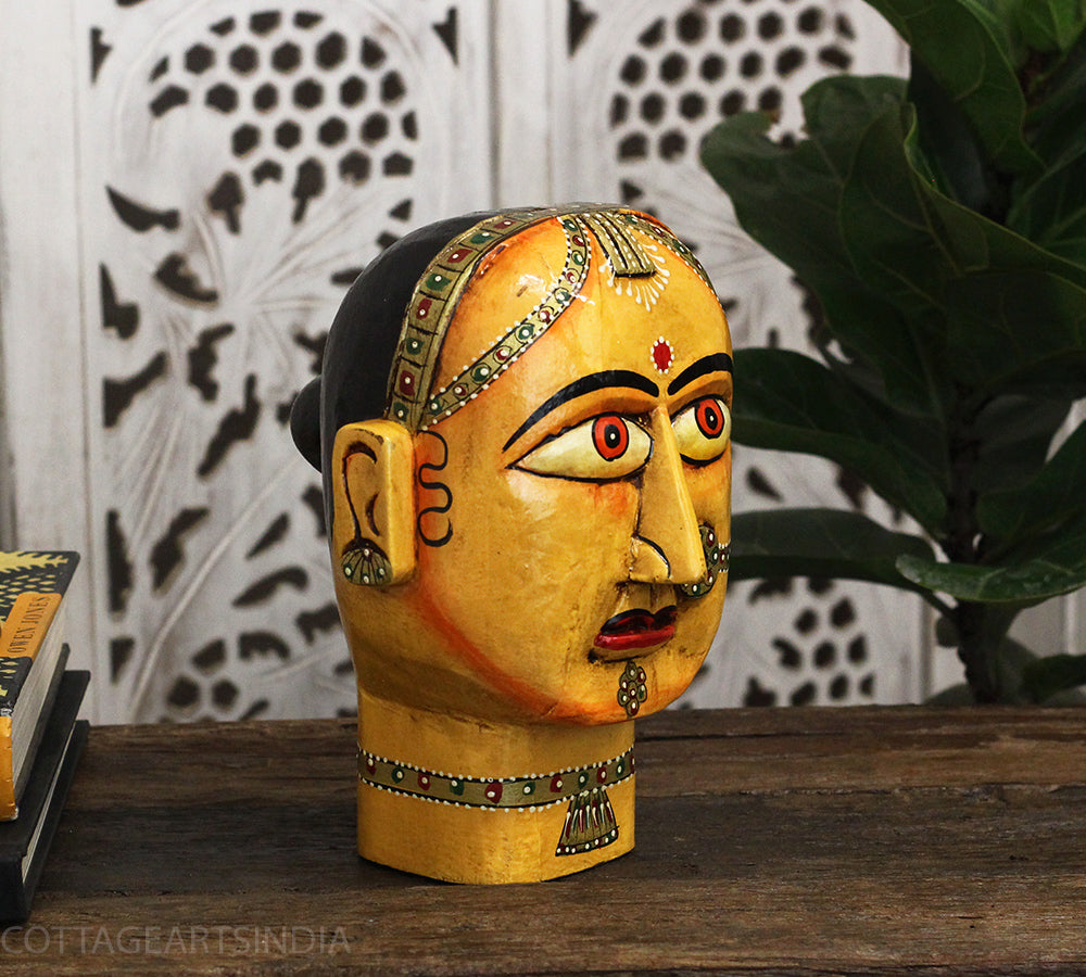 Wooden Gauri Head